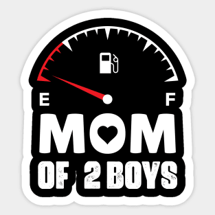 Mom of 2 Boys Mothers Day Birthday Women Sticker